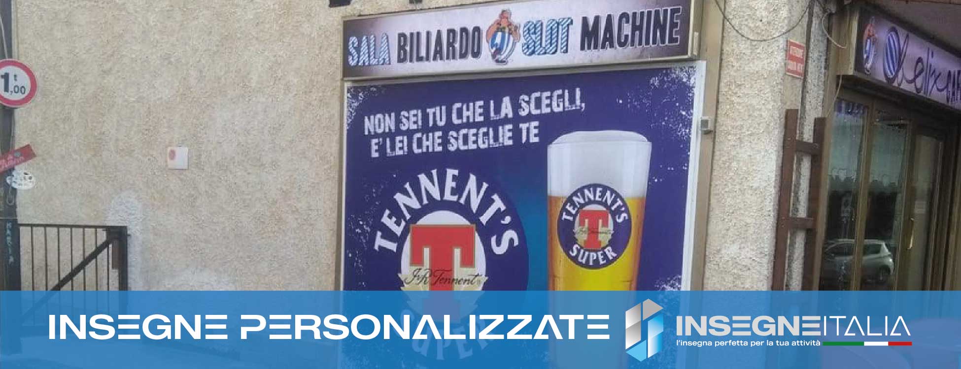 Insegna su misura per attività commerciale