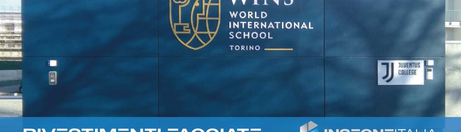 Rivestimento facciata WINS Wolrd International School Torino