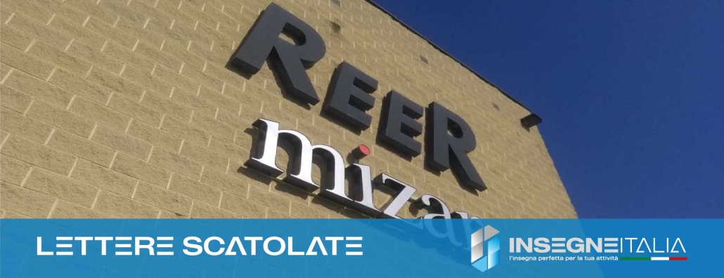 Insegna a lettere scatolate Reer Mizar
