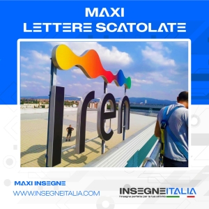 Maxi insegna a lettere scatolate led