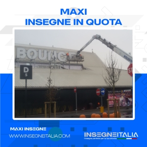Installazione insegna grande formato
