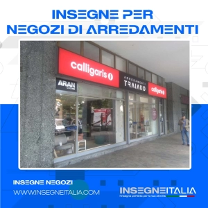 insegne luminose negozi arredamenti