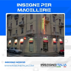 insegne luminose macellerie